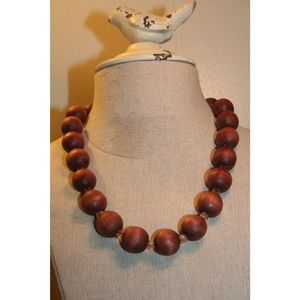 VINTAGE BIG BEAD Necklace,vintage chunky big necklace,big statement necklace